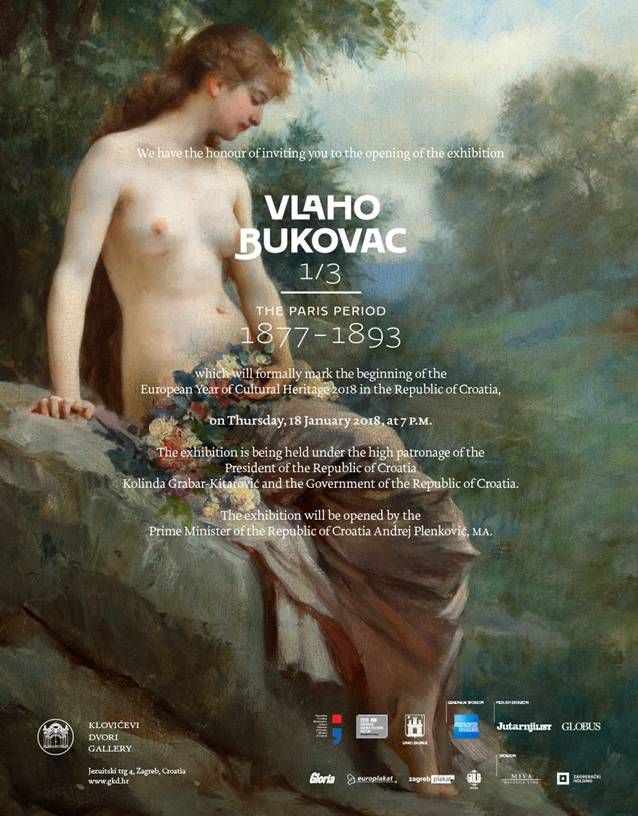 The opening ceremony of the Exhibition „Vlaho Bukovac 1/3 – Paris Period 1877 ‒ 1893“ will launch the European Year of Cultural Heritage 2018 in the Republic of Croatia